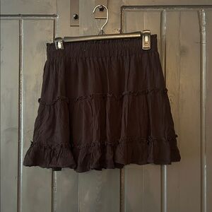 Black mini skirt with stretch waist band